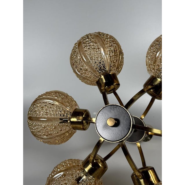 Sputnik Six-Light Chandelier in Glass from Kaiser-Leuchten, 1960s For Sale - Image 14 of 18