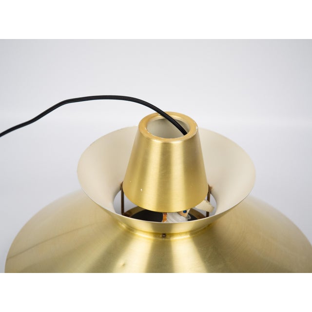 Gold Vintage Danish Navy Pendant Lamp by Jorn Utzon for Nordisk Solar, 1947, 1940s For Sale - Image 8 of 16
