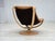 Scandinavian Swivel Armchair in Leather and Bentwood, 1980s For Sale - Image 9 of 18