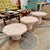 Vintage Set of 3 Pale Pink Octagonal Faux Stone Nesting Tables For Sale In New York - Image 6 of 12