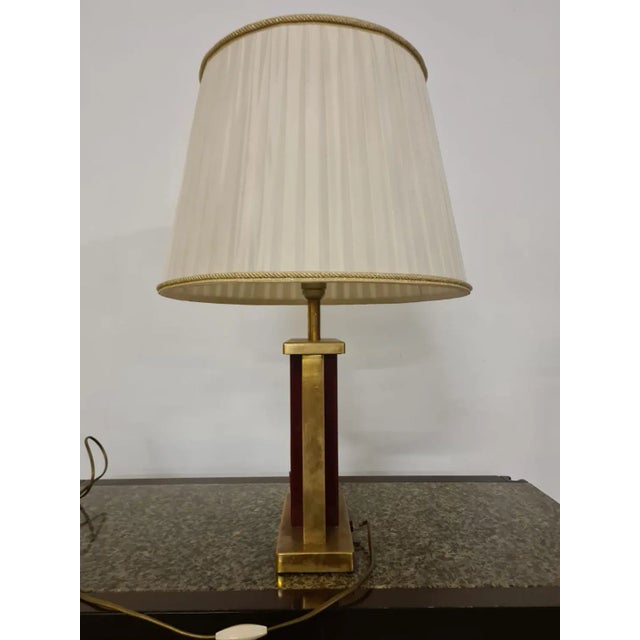 Gold Holywood Regency Table Lamp, 1970s For Sale - Image 8 of 12