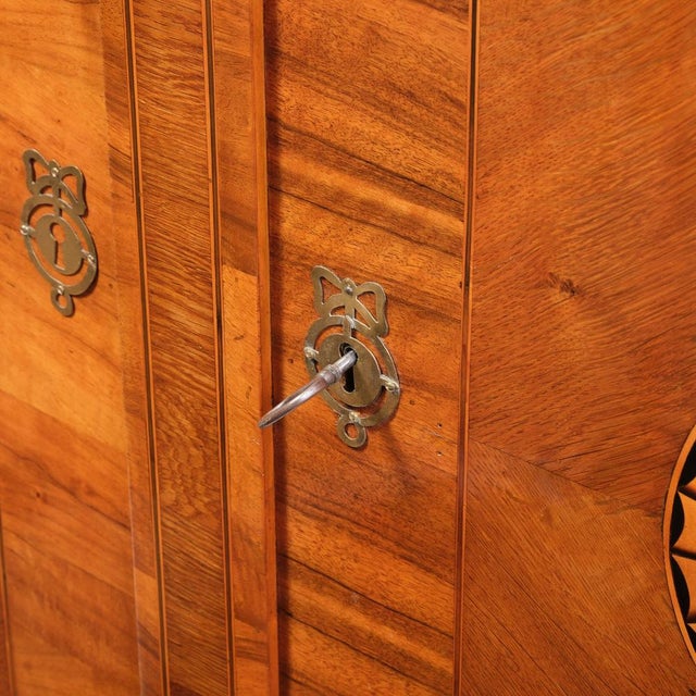 Wood Walnut Wardrobe, Central Germany, 1790s For Sale - Image 7 of 9