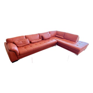 Roche Bobois, Sacha Lakic, Italian Sofa, 100% Genuine Leather For Sale