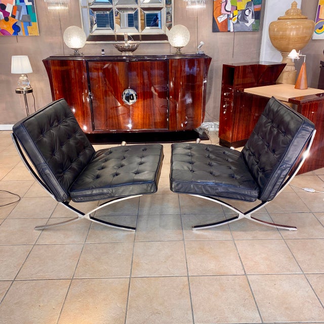 1970s Black Leather Chairs, 1970s, Set of 2 For Sale - Image 5 of 5