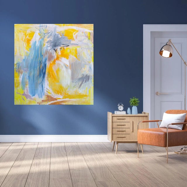 "Eclipse" by Trixie Pitts Large Abstract Expressionist Oil Painting on Linen For Sale - Image 12 of 12