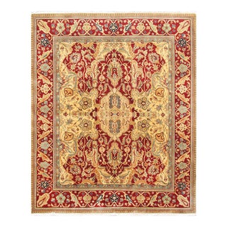 Pasargad Home Agra Gold Wool Area Rug- 8' 0" X 9'10" For Sale