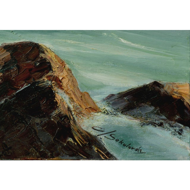 1980s Davenport Seascape by C. Sokolovosky For Sale - Image 5 of 6