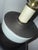 Metal Mid 20th Century Danish Modern Studio Pottery Ceramic Lamp in Black and White Stripe Glaze For Sale - Image 7 of 9
