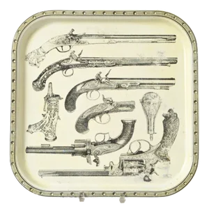 Vintage Pistols Serving Tray, 1960s