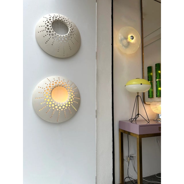 Contemporary Pair of Ceramic Sconces. Italie For Sale - Image 12 of 12