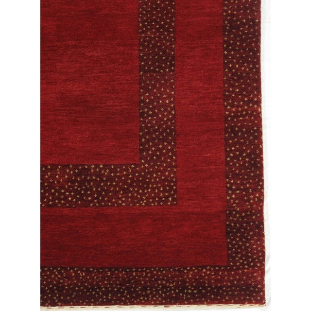 1980s Hand-Knotted Gabbeh Rug 8'1" X 10'2" For Sale - Image 4 of 5