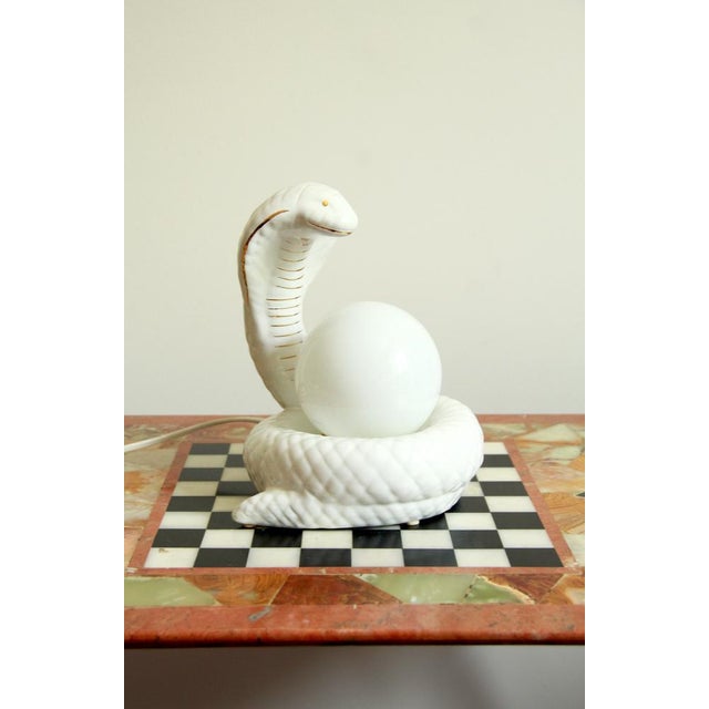 Ceramic and Murano Glass Snake Lamp from Avorin, Italy, 1970s For Sale - Image 14 of 14