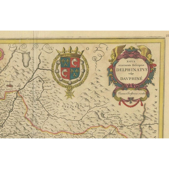 Map of Dauphiné in Southeastern France by F. De Wit, 1688 For Sale - Image 3 of 6