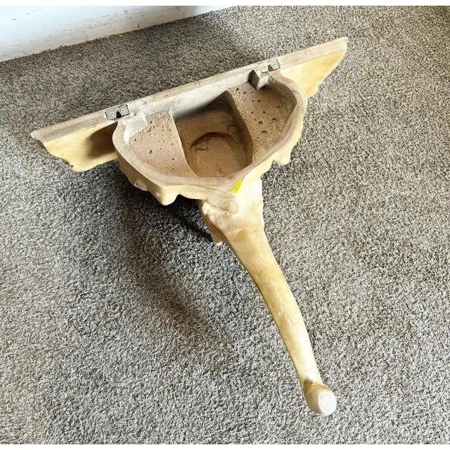 Wood 1970s Elephant Sconce Console Table by Chapman For Sale - Image 7 of 10