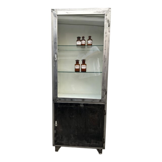 Vintage German Steel Medical Cabinet, 1960s For Sale