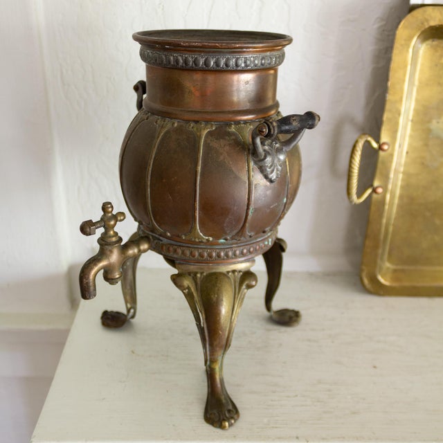Late 19th Century Copper Footed Urn Samovar or Planter For Sale - Image 6 of 11