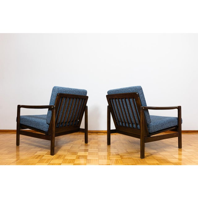 Wood Set of Mid-Century Club Chairs by Zenon Bączyk, 1960s For Sale - Image 7 of 17