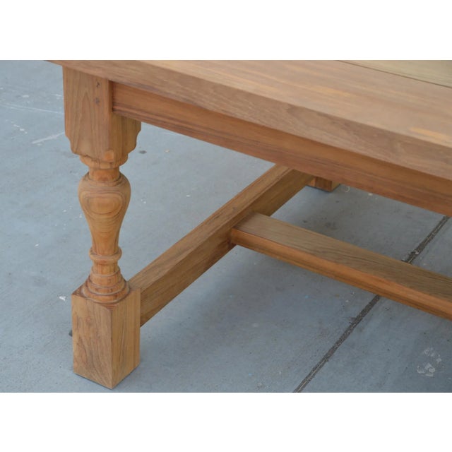 Wood Indoor or Outdoor Teak Dining Table For Sale - Image 7 of 10