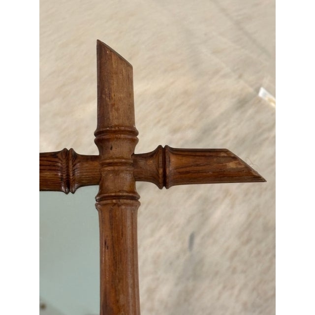 Antique Petite French Faux Bamboo Mirror For Sale - Image 12 of 18