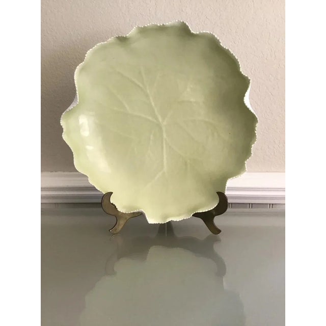 Ceramic Large Fine Bone China Leaf Platter For Sale - Image 7 of 11