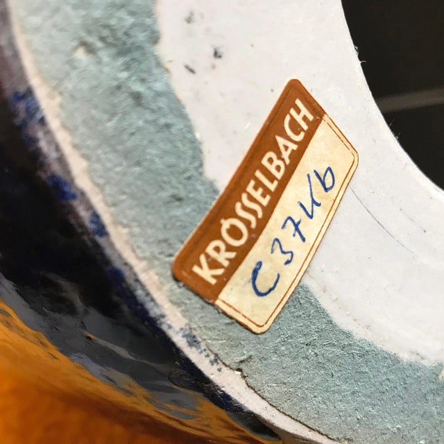 Large German Glazed Ceramic Table Lamp from Krösselbach, 1960s For Sale - Image 10 of 16