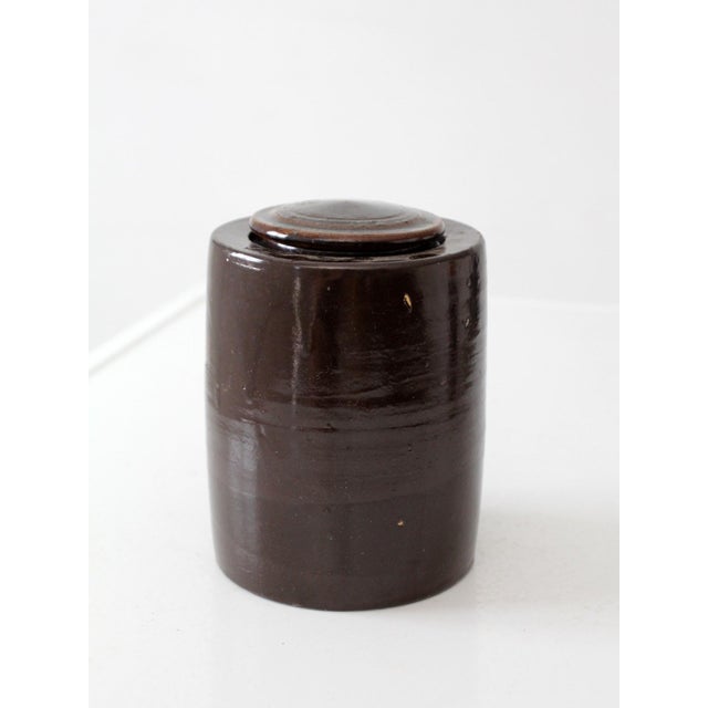 Mid 20th Century Vintage Studio Pottery Lidded Canister For Sale - Image 5 of 11