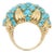 1960s Vintage 18k Yellow Gold Persian Turquoise Dome Ring, Size 5.75 For Sale