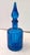 Emerald Vintage Mid-Century Modern Italian Art Glass Decanters, Cobalt Blue Ribbed & Emerald Green Empoli Style - a Pair For Sale - Image 8 of 12