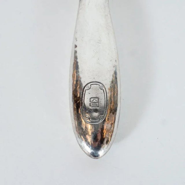 1910s Tiffany & Co. Antique Art Nouveau Hand Wrought/Hammered Sterling Silver Shoehorn For Sale - Image 5 of 9