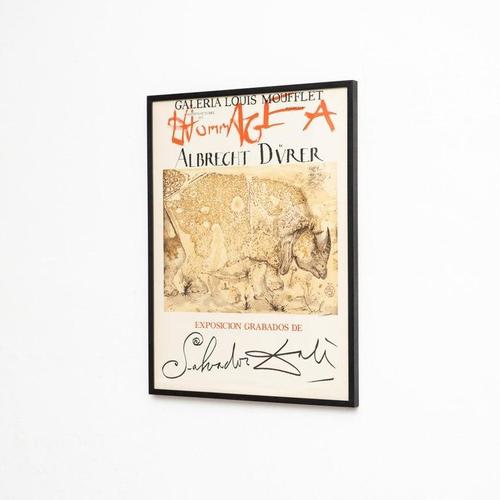 Limited Edition Framed Homage to Albrecht Dürer Poster after Salvador Dalí, 1970s For Sale - Image 4 of 13