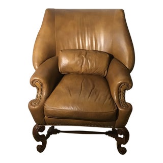 1950s Vintage Ferguson Copeland Collection Charles II Cowl Wing Back Chair For Sale