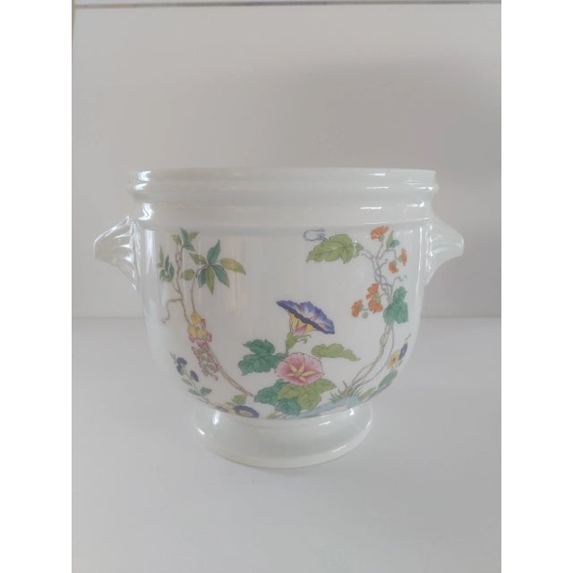 Limoges, France Early 21st Century Royale Limoges France "Paradis Bleu" Cachepot For Sale - Image 4 of 9