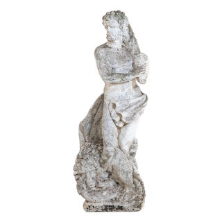 Weathered Stone Hercules Garden Statue, France Mid 20th C. For Sale