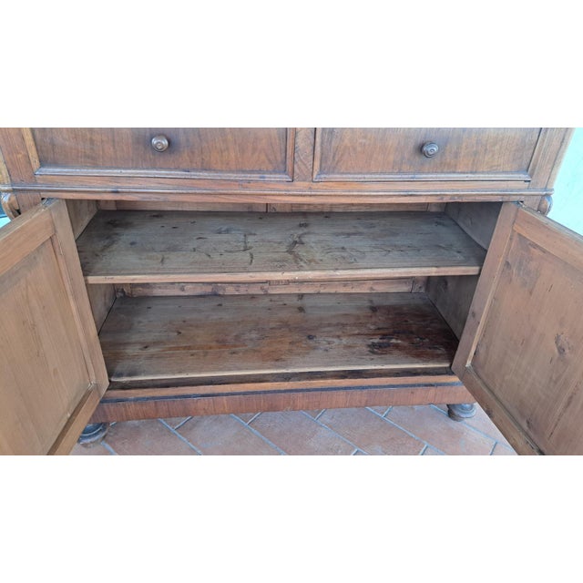 Antique Italian Walnut Cupboard, 1800s For Sale - Image 4 of 6