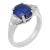 1990s Gia 2.10 Carat Oval Cut Sapphire Diamond Platinum Ring, Size 4.25 For Sale
