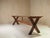 Wood 19th Century X Frame Trestle and Cross Strecther Base Table For Sale - Image 7 of 18