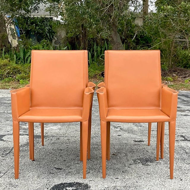Contemporary Vintage Contemporary Italian Fauciglietti and Bianchi for Frug “Bottega” Dining Chairs Set of Four For Sale - Image 3 of 10