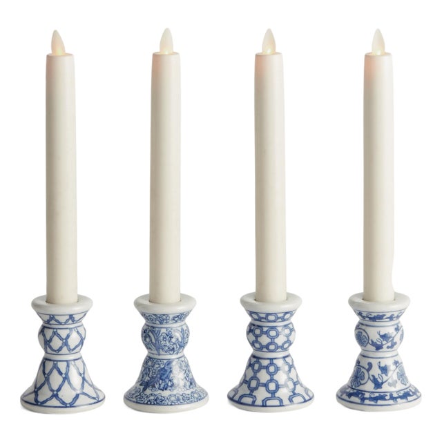 Barclay Butera Dynasty Mini Taper Holders, Set Of 4 For Sale