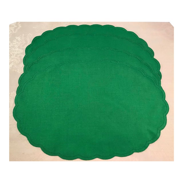 Vintage Woven Holiday Green Placemats Set of 4 Chairish