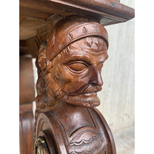 20th Italian Cabinet on Stand, Baroque Bargueno with Inlays & Mounts For Sale - Image 13 of 18