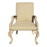 Nancy Corzine Rococo Style Painted Giltwood Fauteuil Arm Chair - 1 of 4 For Sale