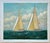 American Yacht Racing Sailing Seascape Oil Painting on Canvas, Unstretched, by D. Tayler For Sale - Image 3 of 6