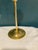 Mid-Century Modern Vintage Brass Tulip Shaped Candle Holder With Crystal Accent For Sale - Image 3 of 6