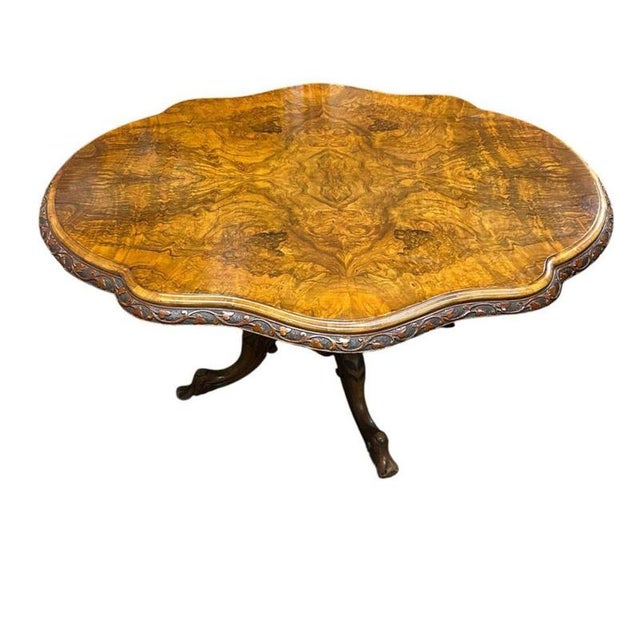 Wood Antique Irish Walnut Centre Table, 1860s For Sale - Image 7 of 7