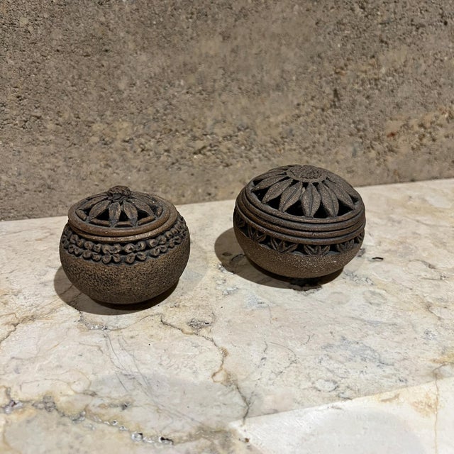 Vintage Art Pottery Sculptural Lidded Vessels Signed For Sale In San Diego - Image 6 of 12