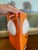 1970s 1970s Space Age Triangular Table Lamp in Orange Plastic With White Glass Domes. For Sale - Image 5 of 10