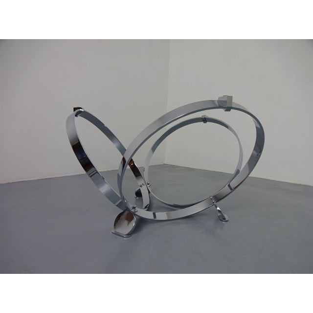 Silver Space Age Glass Coffee Table by Knut Hesterberg for Ronald Schmitt, 1960s For Sale - Image 8 of 10