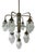 10-Light Chandelier in Glass and Chrome by Richard Essig For Sale
