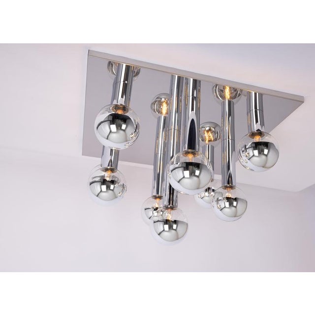 Large Flushmounts in Chrome and Perlmut by Motoko Ishii for Staff, 1970s, Set of 2 For Sale - Image 11 of 14