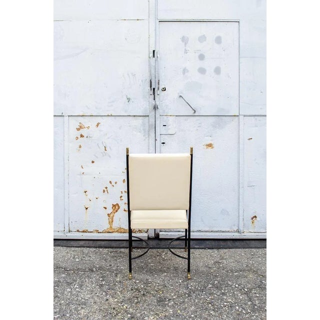 1960s Iron and Brass Chairs attributed to Luigi Caccia Dominioni, Italy, 1960s, Set of 4 For Sale - Image 5 of 10